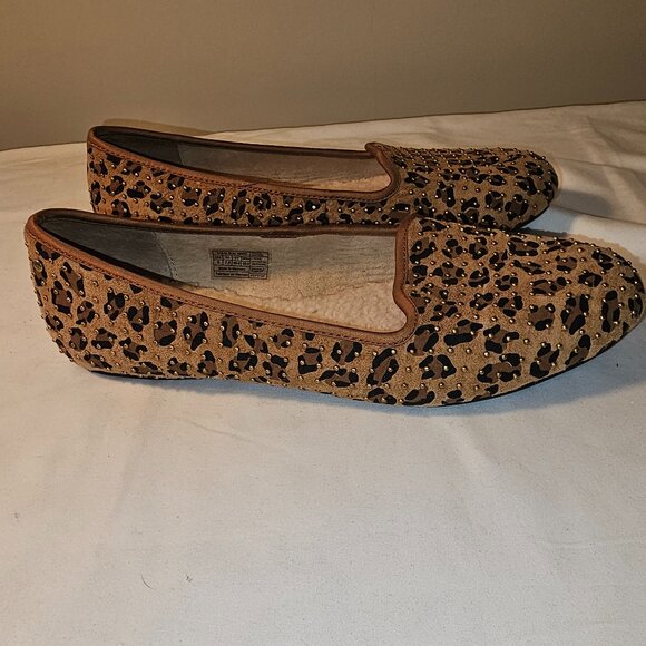 Ugg Leopard beaded leather flats size US 9 - Picture 3 of 7